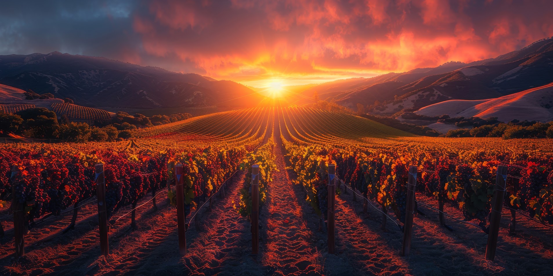 Pôr do sol no campo